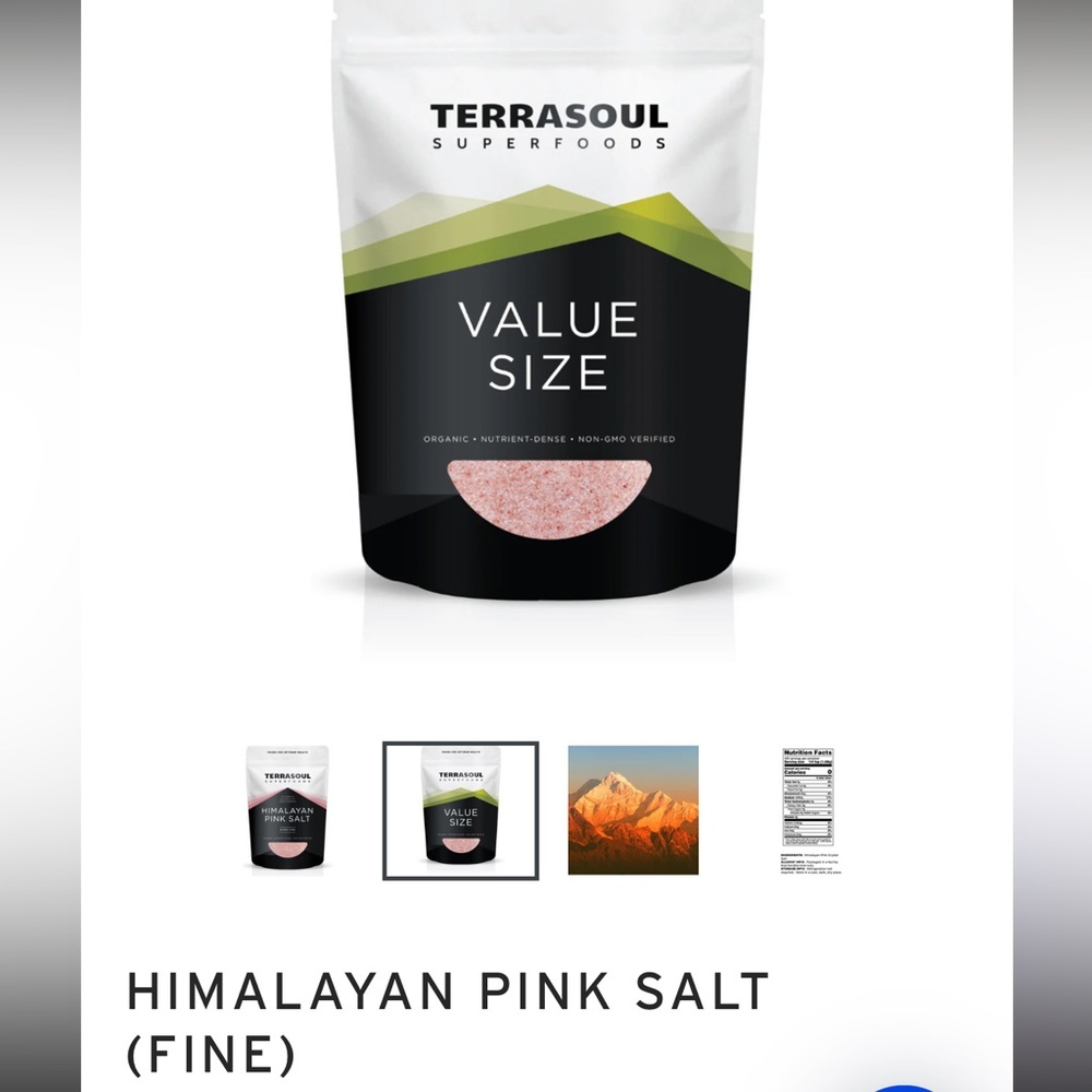 Terrasoul Superfoods Himalayan Pink Salt